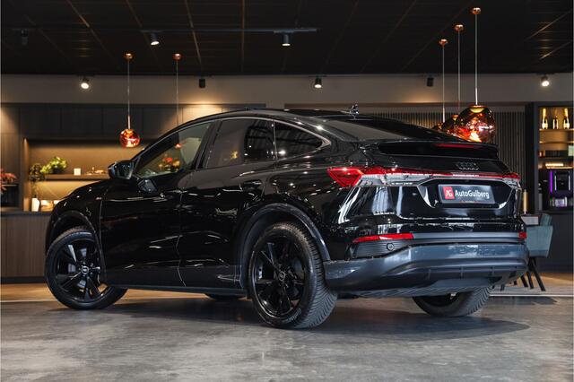 Audi Q4 Sportback e-tron 40 S-Line Black edition 77 kWh Sportstoelen S-Leder, Pano, ACC, Head-up, Matrix, Camera, Virtual cockpit, Spiegel/ Sport Design/ Beveiligings/ Dynamica/ Comfort/ Hulp Advance/ Ambiente+/ Pakket, Lmv.