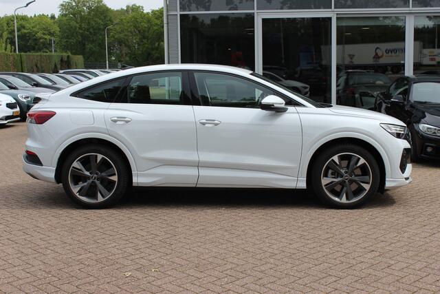 Audi Q4 Sportback e-tron 40 Launch edition Advanced 77 kWh / SoH 93,8% / CarPlay / Matrix LED / Sportstoelen / Sonos Audio / Virtual Cockpit / Parkeerhulp V+A / Intr.voorverwarming / Stoelverwarming / DAB / Cruise Control