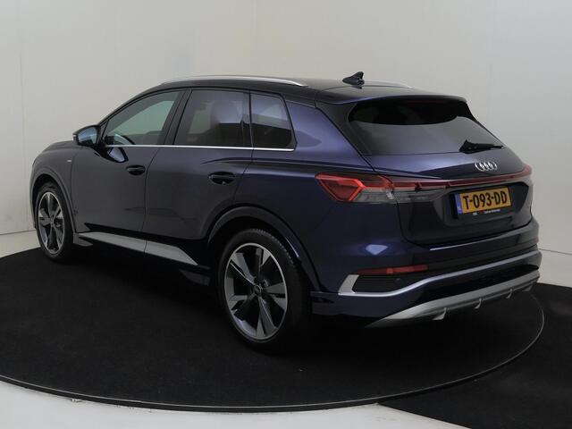 Audi Q4 e-tron 50 quattro S edition 77 kWh | Trekhaak | Head-up display | Lederen bekleding | Keyless | Dodehoek detectie | 3-zone airco | Parkeerasisstent | Adaptieve cruise control |