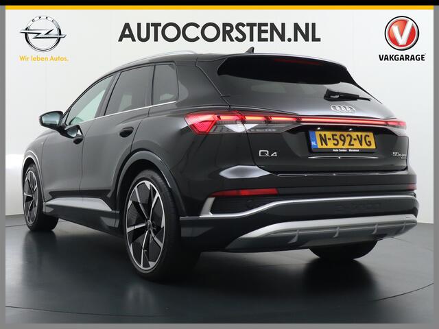 Audi Q4 e-tron 50 Quattro 77kWh S-Line Competition 300pk Sonos®-Audio Pano-dak Leer Warmtepomp Adaptive-Cruise Matrix-Led 21" Head-Up-Display Launch Edition Sport Stoelen Virtual-Cockpit Apple Carplay Android Auto Assistentie Pack Comfort-plus Pack Dynamic Pack Interieu