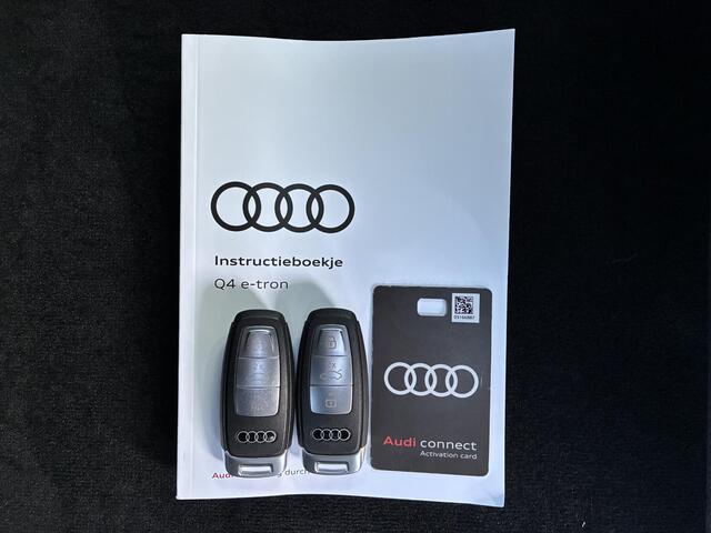 Audi Q4 e-tron 45 quattro Edition 82 kWh / Fabrieksgarantie t/m 09-2028/100.000km / SOH 100% / Navigatie / Schuif-/Kantel dak / Apple Carplay/Android Auto / Stoelverwarming / Elektrische Achterklep / SONOS Audio / Adaptieve Cruise Control /