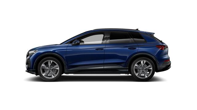 Audi Q4 e-tron 40 Advanced edition 77 kWh Sportstoelen - Comfortpakket - MMI navigatie pro - Warmtewerend glas - Delen in glasoptiek zwart - Vierspaaks lederen sportstuurwiel - Privacy glas - Optiekpakket zwart -