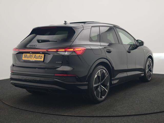 Audi Q4 e-tron 45 quattro 2x S Line 77 kWh 265pk Dealer O.H. | Panodak | Adaptive Cruise | Head Up | Camera | Sonos Sound | Alcantara Sportstoelen Verwarmd | Matrix LED | Sfeerverlichting | Keyless | Stuur Verwarmd | Apple Carplay | Blis | 21"L.M |