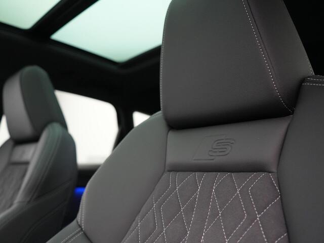 Audi Q4 e-tron 45 quattro 2x S Line 77 kWh 265pk Dealer O.H. | Panodak | Adaptive Cruise | Head Up | Camera | Sonos Sound | Alcantara Sportstoelen Verwarmd | Matrix LED | Sfeerverlichting | Keyless | Stuur Verwarmd | Apple Carplay | Blis | 21"L.M |