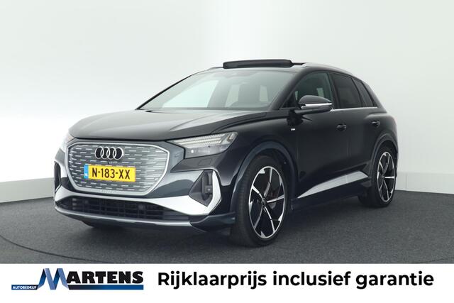 Audi Q4 e-tron 50 quattro 299pk Launch S Competition 77 kWh SOH 88% Sonos Head-Up Camera Keyless Leder Memory Virtual Cockpit Navigatie Panoramadak S-Line