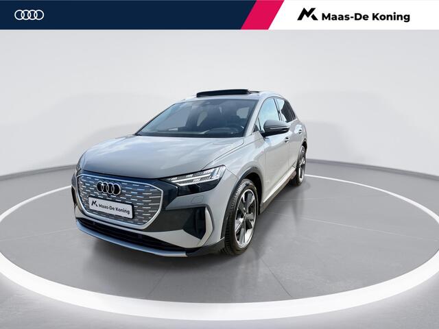 Audi Q4 e-tron 40 Edition 77 kWh / 204pk S Line · Panoramadak · Trekhaak · Apple/Android Car Play · Leder/Stof