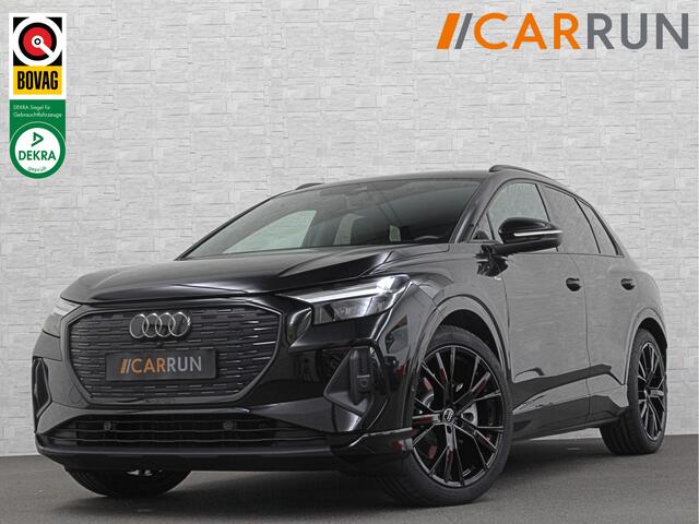 Audi Q4 e-tron 40 77 kWh S-Line #RS-Leder | Black-Edition | ACC | Sfeerverlichting | Virtual-Cockpit | Stoelverwarming | 3-Zone Clima | Virtual-Cockpit | Camera | LED | Getint Glas | Carplay | Autom. Parkeren |