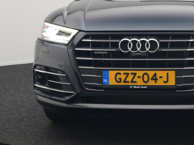 Audi Q5 55 TFSI e Quattro S Line Plug In Hybrid 367pk Dealer O.H PHEV | Luchtvering | Trekhaak af Fabriek | Panodak | Adaptive Cruise | Lederen Sportstoelen Massage & Memory | Head Up | 360 Camera | Keyless | Navigatie | DAB |