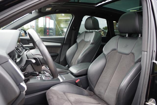 Audi Q5 2.0 TFSI 252 PK Quattro Sport S Line Black Edition, Trekhaak, Panoramadak, Leder-Alcantara, Camera