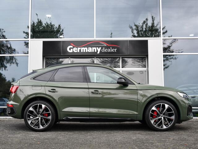 Audi Q5 Sportback 55 TFSI e 367PK S-Line Pano Matrix-LED Luchtvering Dodehoek Sfeerverl RS-zetels Districtgrun!