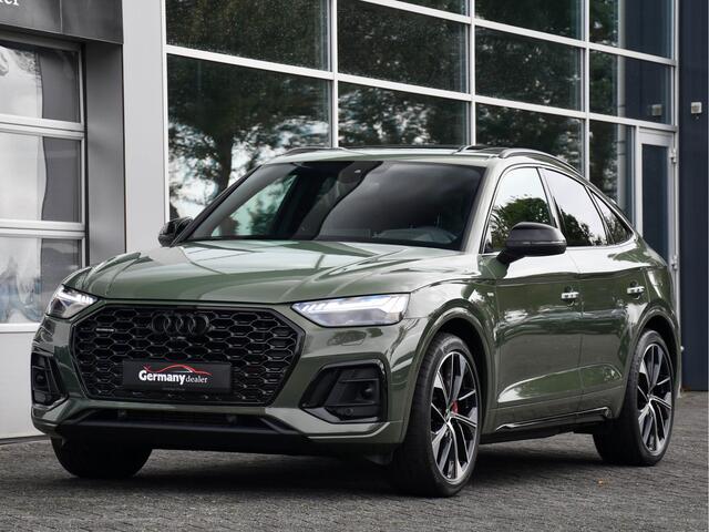 Audi Q5 Sportback 55 TFSI e 367PK S-Line Pano Matrix-LED Luchtvering Dodehoek Sfeerverl RS-zetels Districtgrun!