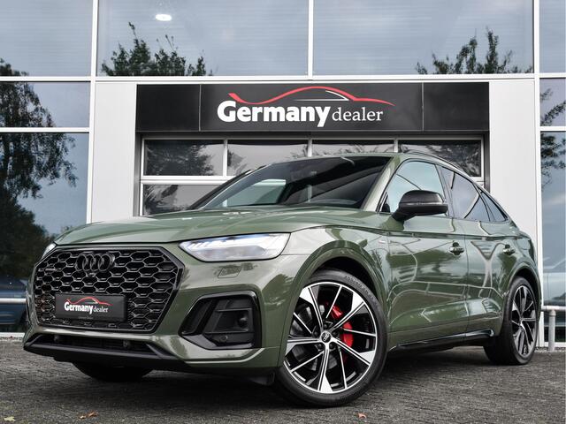 Audi Q5 Sportback 55 TFSI e 367PK S-Line Pano Matrix-LED Luchtvering Dodehoek Sfeerverl RS-zetels Districtgrun!