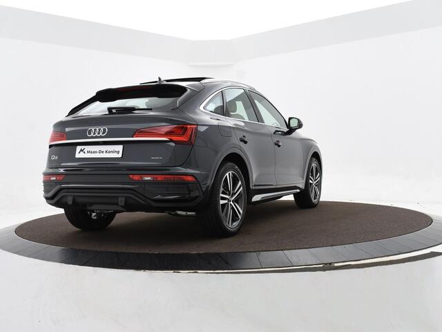 Audi Q5 Sportback Advanced edition 50 TFSI e 220 kW/299 PK · Luchtvering · Glazen panoramadak · Ass. pakket City + Tour · Lederen bekleding
