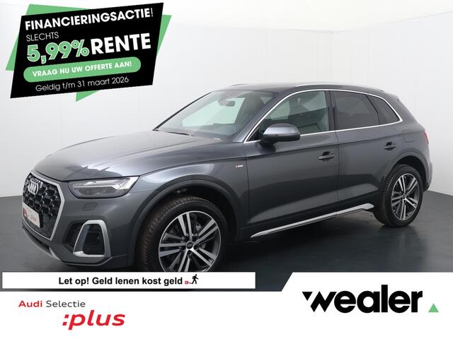 Audi Q5 50 TFSI e S edition | 299 PK | SoH 100% | Adaptive cruise control | Dodehoek detectie | Climate control | S line | Achteruitrijcamera |