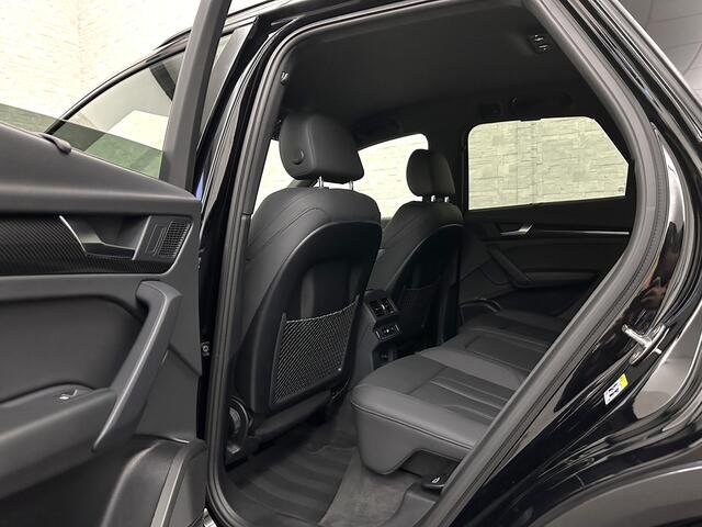Audi Q5 50 TFSI e 300PK | Luchtvering | B&O Sound | Leder | Carbon | Sportstoelen | Carplay | Zwarte Hemel | Standkachel | Stoelverwarming | 3-Zone Clima | Black-Optic | Zonwering | Virtual Cockpit | LED | Autom. Achterklep | Bovag Garantie |