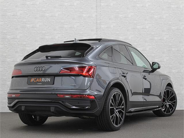 Audi Q5 Sportback S-Line | Luchtvering | Panorama | Carbon | Head-Up | Trekhaak | Keyless-Entry | Leder | Matrix-LED | Black-Optic | Standkachel | Virtual-Cockpit | Carplay | Getint Glas | Stoelverwarming | Zwarte Hemel | Draadloos Laden |