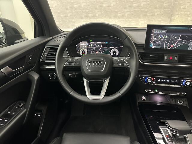 Audi Q5 Sportback S-Line | Luchtvering | Panorama | Carbon | Head-Up | Trekhaak | Keyless-Entry | Leder | Matrix-LED | Black-Optic | Standkachel | Virtual-Cockpit | Carplay | Getint Glas | Stoelverwarming | Zwarte Hemel | Draadloos Laden |