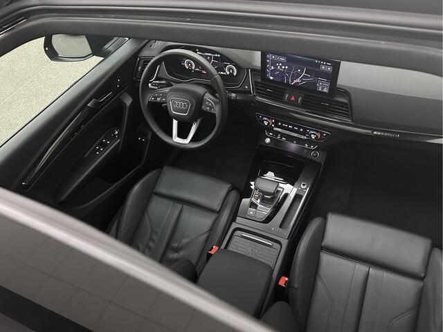 Audi Q5 Sportback S-Line | Luchtvering | Panorama | Carbon | Head-Up | Trekhaak | Keyless-Entry | Leder | Matrix-LED | Black-Optic | Standkachel | Virtual-Cockpit | Carplay | Getint Glas | Stoelverwarming | Zwarte Hemel | Draadloos Laden |