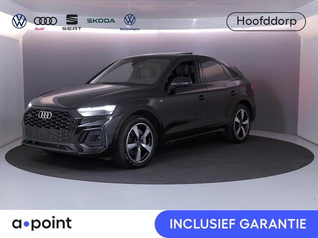 Audi Q5 Sportback 55 TFSI e S edition Competition 367pk | Panoramadak | Verlengde garantie | Navigatie | Parkeersensoren (Park assist) | Rondomzicht camera | Lederen bekleding | S-Line |