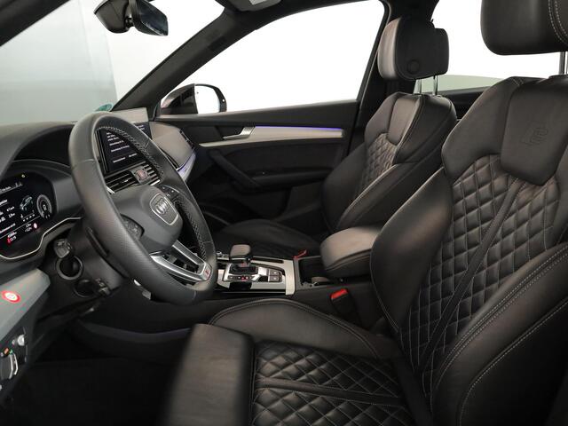 Audi Q5 Sportback 55 TFSI e S edition Competition 367pk | Panoramadak | Verlengde garantie | Navigatie | Parkeersensoren (Park assist) | Rondomzicht camera | Lederen bekleding | S-Line |