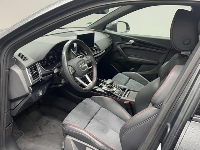 Audi Q5 50 TFSI e S edition 299PK S-tronic | 91% SOH | 2x S-line | Zwart optiek | Clima | Zwenkbare trekhaak | Adaptieve cruise | Rood sticksel |