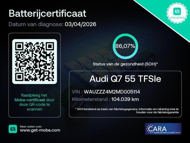 Audi Q7 55 TFSI e Quattro | SOH 86% | S line | ACC | Luchtvering | Trekh