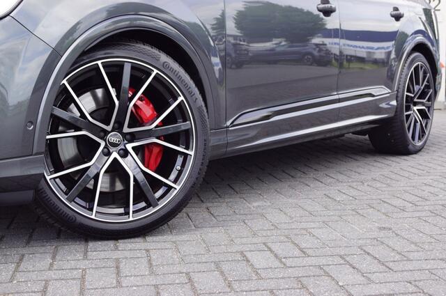 Audi Q7 60 TFSi S Competition 490pk/ Panodak/ Sportstoelen leer ruitmotief/ Trekhaak wegklapb./Luchtvering/Head-up/4-wielbest/soft close
