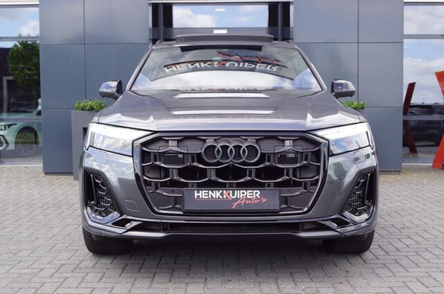 Audi Q7 60 TFSi S Competition 490pk/ Panodak/ Sportstoelen leer ruitmotief/ Trekhaak wegklapb./Luchtvering/Head-up/4-wielbest/soft close