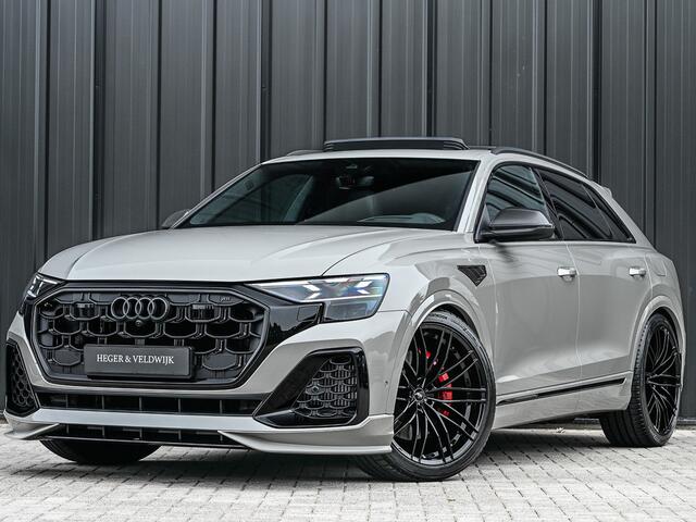 Audi Q8 60 TFSI e QUATTRO ABT AERO COMPETITION | CARBON | B&O SOUND SYSTEM | STOELMASSAGE | HEAD-UP | 4 WIEL BESTURING | ALCANTARA HEMEL | OLED ACHTERLICHTEN | PANORAMADAK | STOELVERWARMING EN -VERKOELING | 360 CAMERA | EL. TREKHAAK