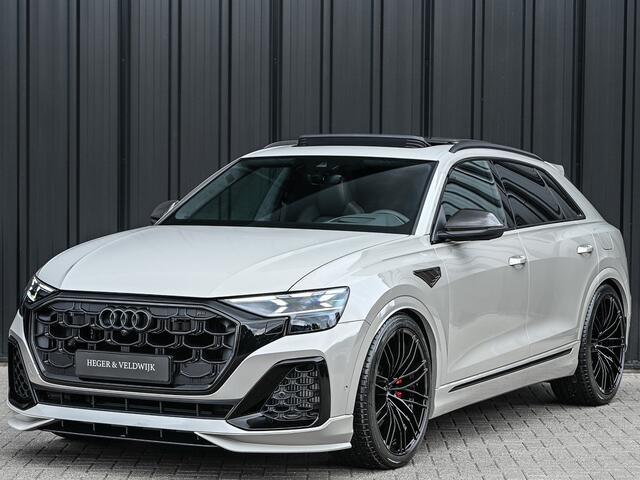 Audi Q8 60 TFSI e QUATTRO ABT AERO COMPETITION | CARBON | B&O SOUND SYSTEM | STOELMASSAGE | HEAD-UP | 4 WIEL BESTURING | ALCANTARA HEMEL | OLED ACHTERLICHTEN | PANORAMADAK | STOELVERWARMING EN -VERKOELING | 360 CAMERA | EL. TREKHAAK