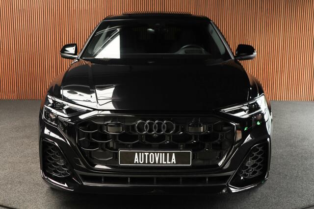 Audi Q8 60 TFSI e quattro Pro Line S Competition 360 ° HUD B&O Panodak ACC Leer 23'' LM velgen Memory seats Carbon Climate voor en achter PDC Elektr. uitklapbare trekhaak Stoelverwarming voor & achter Niveauregeling (NIEUW!) Fabrieksgarant