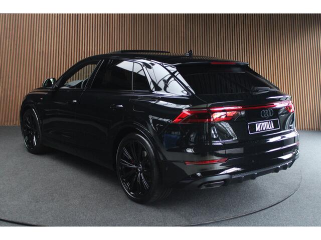 Audi Q8 60 TFSI e quattro Pro Line S Competition HUD Panodak 360° B&O ACC Leer LM velgen Memory seats Climate voor en achter PDC Elektr. uitklapbare trekhaak Stoelverwarming voor & achter Niveauregeling NIEUW! Fabrieksgarantie!