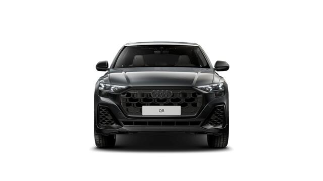 Audi Q8 60 TFSI e 490 Tiptronic Pro Line S Competition Automaat | Vierwielbesturing | Glazen panoramadak | Privacy glas (donker getint) | Optiekpakket zwart plus | Velgen Audi Sport, 10-spaak-trapezoïde, zwart, 10,0Jx23, | HD-matrix-ledkoplampen met Audi-laserlic