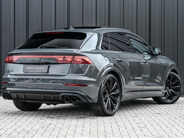 Audi Q8 60 TFSI e quattro | Audi Exclusive | B&O Advanced | S-seats met massage | Soft close | Adaptive cruise | Carbon inleg | Ambiance interieur | 360 camera | Verwarmbaar stuurwiel | Trekhaak