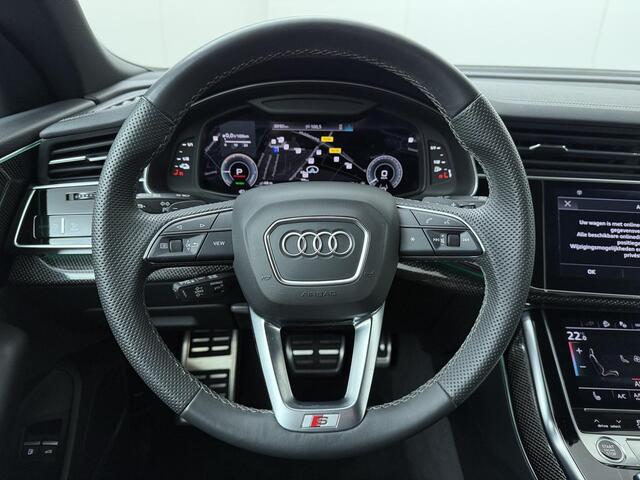 Audi Q8 60 TFSI e quattro Pro Line S Competition | 462 PK | SoH 100% | Matrix LED koplampen | Head-up display | 23" LM velgen | Dodehoek detectie | Adaptive cruise control | Luchtvering |