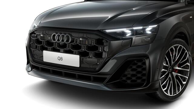 Audi Q8 60 TFSI e quattro Pro Line S Competition | 490 PK | SoH 100% | Trekhaak | Panoramadak | Matrix LED laser koplampen | Head-up display | Vierwielbesturing | Luchtvering |