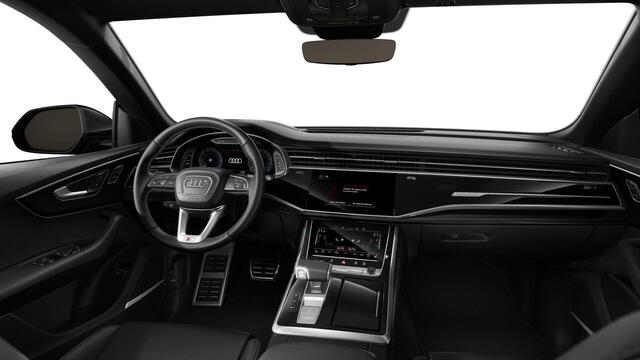 Audi Q8 60 TFSI e quattro Pro Line S Competition | 490 PK | SoH 100% | Trekhaak | Panoramadak | Matrix LED laser koplampen | Head-up display | Vierwielbesturing | Luchtvering |