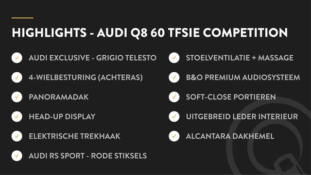 Audi Q8 60 TFSIe Competition 4W-STURING.MASSAGE.HEADUP.VOLL