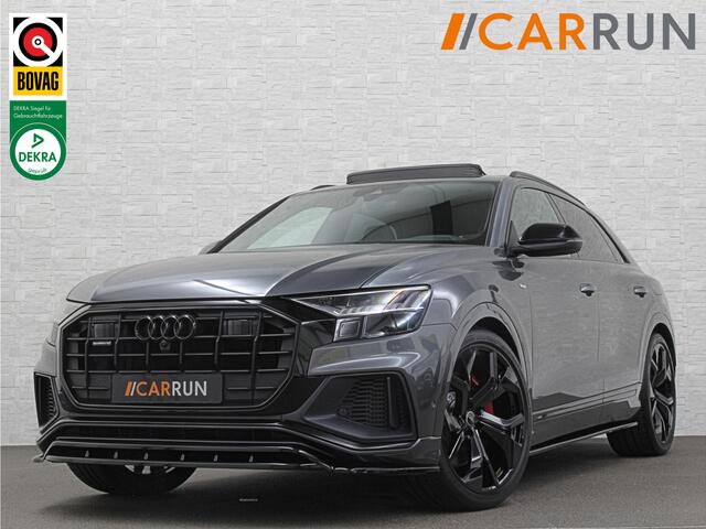 Audi Q8 60e 462PK Competition | RS-Stoelen | 360 Camera | ACC | Carbon | Panorama | Massage | Ventilatie | B&O Sound | Matrix-LED | Luchtvering | Alcantara Hemelbekleding | Stoelverwarming V+A | Sfeerverlichting | Keyless-Entry | ISO-Glas | Bovag Garantie | 22" L