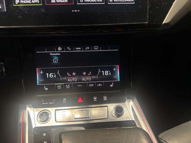Audi Q8 Sportback e-tron 55 quattro S Edition 408pk / 115 kWh · Panoramadak · Bang & Olufsen sound · Stoel,-Stuur & achterbank verwarmd · Leder · 21'' Velgen · Apple/Android Car Play · Camera · Dodehoeksensoren· ·