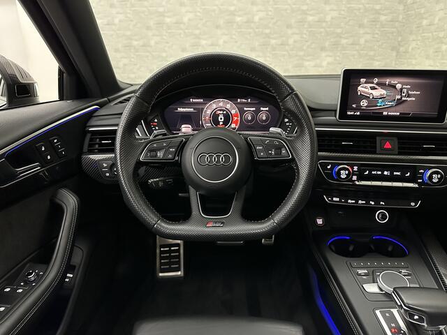 Audi RS4 Avant 2.9 TFSI A4 Quattro | Carbon | Panorama | RS-Dynamic | ACC | 360 Camera | Matrix-LED | Keyless-Entry | Massage | 20 inch | Memory | Black-Optic | 3-Zone Clima | Tour-Pakket | Getint Glas | Sfeerverlichting | Autom. Parkeren | Virtual-Cockpit |