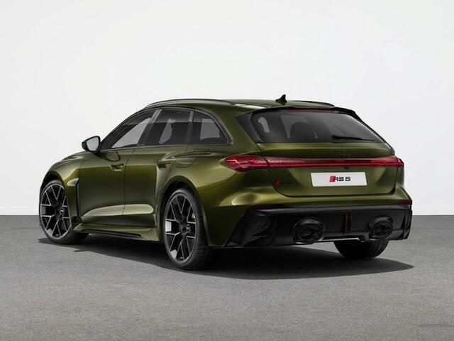 Audi RS5 Avant e-hybrid 470 kW 639 pk | Audi Sportpakket | Dark Olive Porsche kleur | Panorama-glasdak | Head-up display |