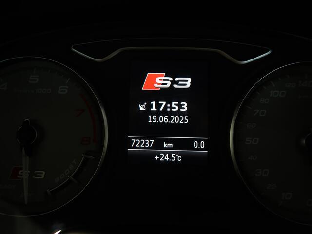 Audi S3 Cabriolet 2.0 TFSI S3 quattro Zwart Leer Navigatie 19 inch Boekjes/facturen aanwezig Camera Adaptieve Cruisecontrol B&O DriveSelect Magnetic Ride Sportstoelen Nette auto! cabrio