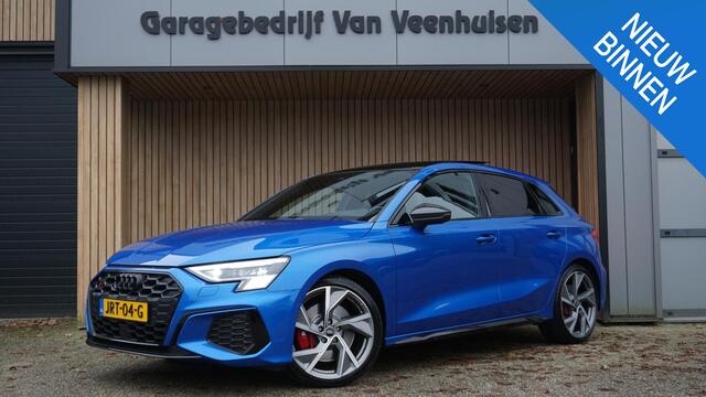 Audi S3 SPORTBACK 2.0 TFSI 310pk Quattro Pano.dak B&O RS-Seat Nappa HUD *Black Optik* 19inch LM Audi Sport *Arablau Pearl * *Unieke S3*