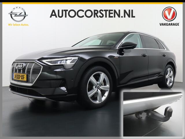 Audi e-tron 55 Quattro 95kWh 408PK Trekhaak Leder/Alcantara Panoramadak Adap.Cruise Navi Ecc Stoelverwarming Business Edition Plus Luchtvering Memory Lmv Elek.Achterklep Privacy Glas Keyless 1e Eigenaar 1.800KG Trekgewicht Zeer compleet!