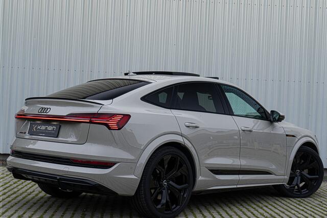 Audi e-tron Sportback S Quattro Saimbeige Panodak S stoelen ACC B&O 360 Ambiance Memory Keyless