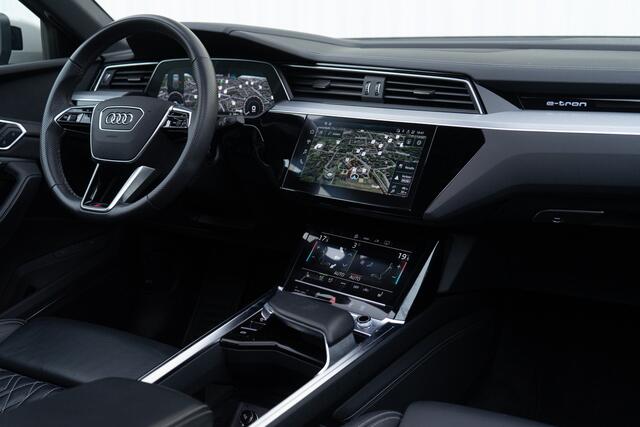 Audi e-tron Sportback S Quattro Saimbeige Panodak S stoelen ACC B&O 360 Ambiance Memory Keyless