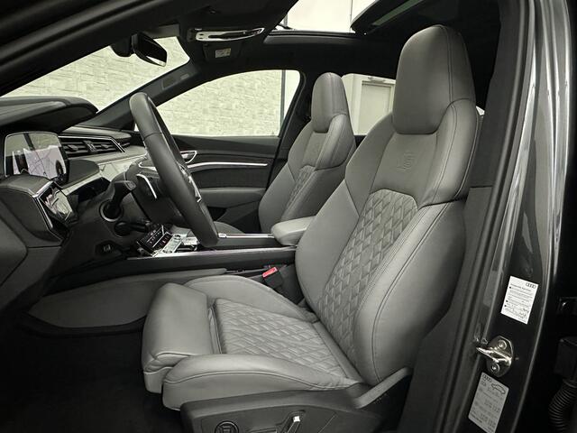 Audi e-tron Sportback S 504pk | RS-Stoelen | Panorama | 360 Camera | Valcona Leder | ACC | B&O Sound | Luchtvering | Soft-Close | Camera Spiegels | Nachtzicht | Keyless-Entry | Head-Up | 4-Zone Clima | Stoelverwarming V+A | Sfeerverlichting | Memory | Carplay |