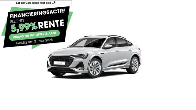 Audi e-tron Sportback S quattro 95 kWh | 503 PK | SoH 100% | Trekhaak | Panoramadak | Top View 360° | Head-up display | Luchtvering |