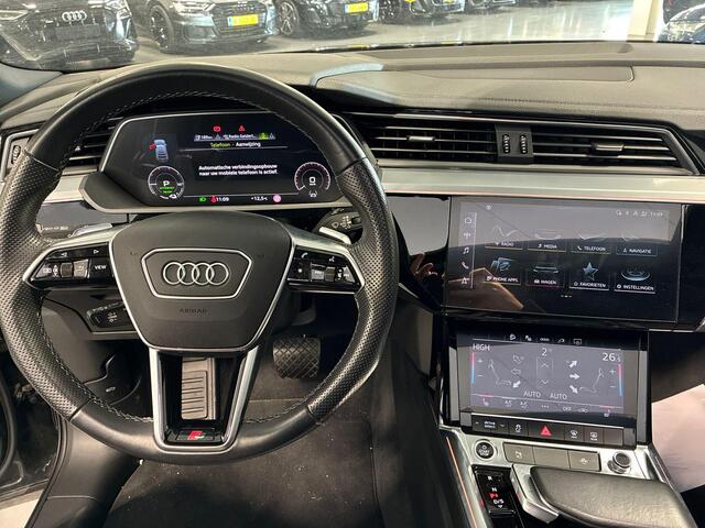 Audi e-tron Sportback 55 Quattro S edition 95 kWh / 408pk · SOH 98% · Panoramadak · Luchtvering · Camera · B&O Sound · Elek. Stoelen · Apple/Android Car Play ·